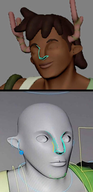 Face tweaks with drawovers